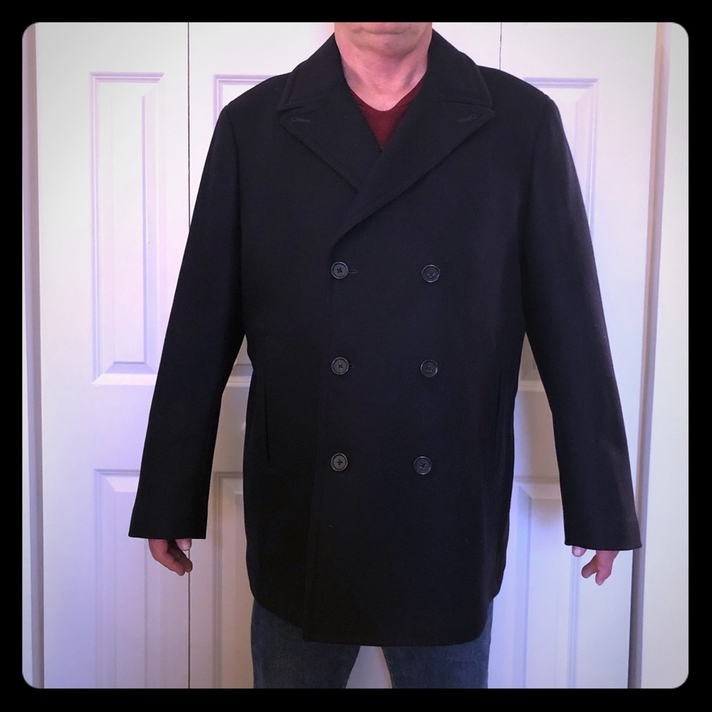 Men’s XXL Black Wool Banana Republic Coat